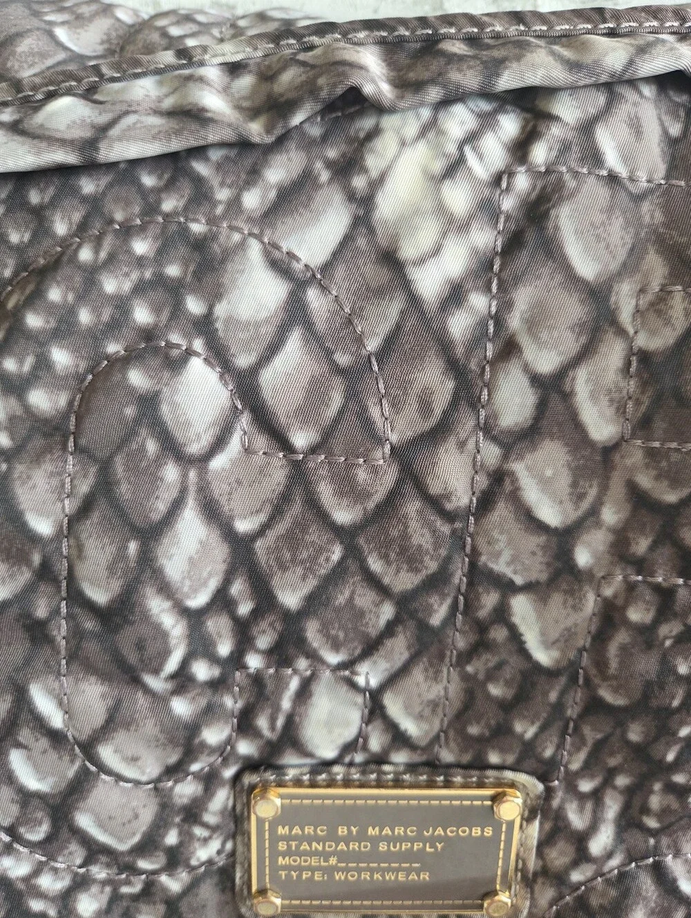 Marc by Marc Jacobs Quilted Snake Print Workwear Crossbody Bag